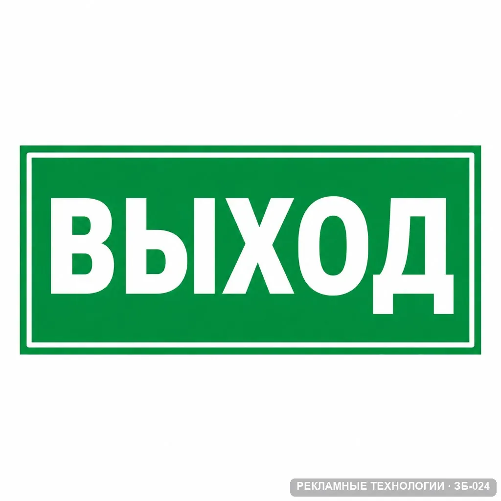 Знак E22 «Указатель выхода», ЗБ-024