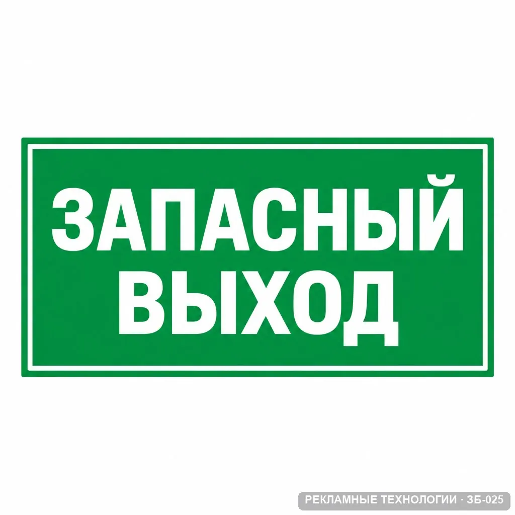 Знак E23 «Указатель запасного выхода», ЗБ-025