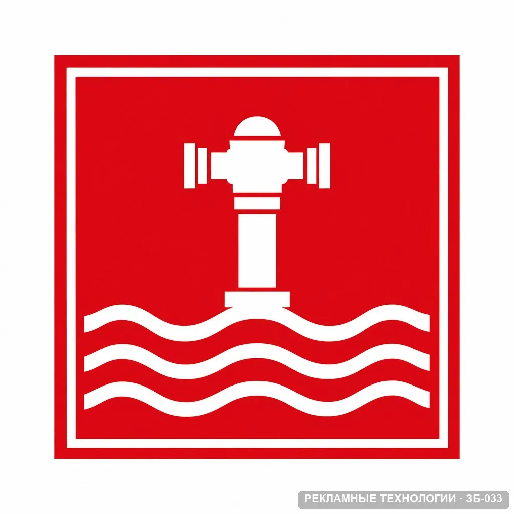 Знак F07 «Пожарный водоисточник», ЗБ-033