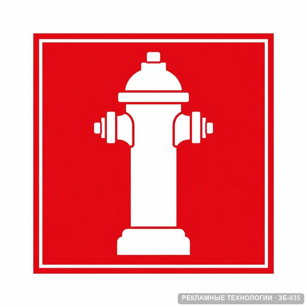 Знак F09 «Пожарный гидрант», ЗБ-035