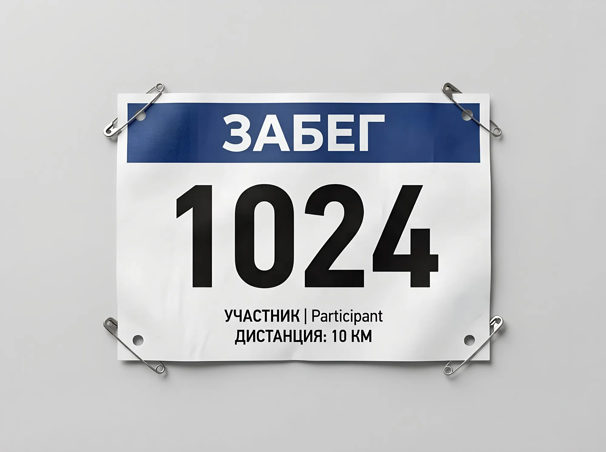 Стартовые номера для забегов и соревнований, Ж-016