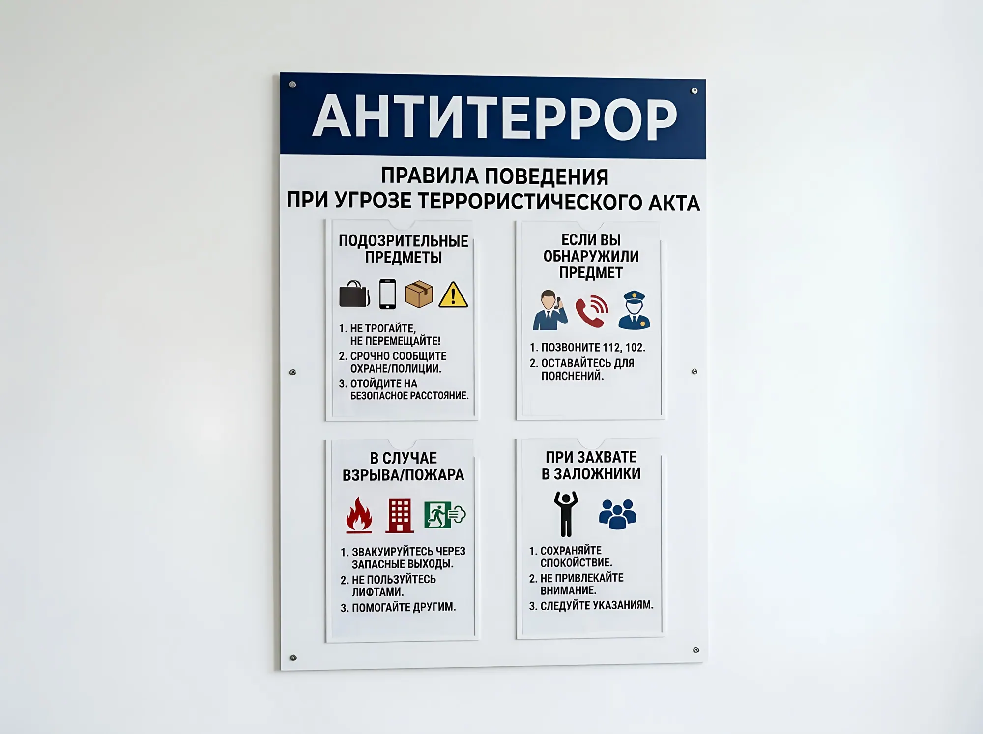 Стенд по антитеррористической безопасности, С-032
