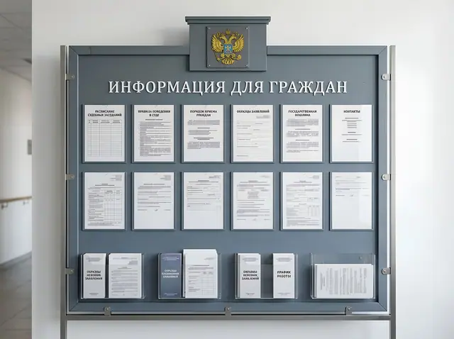 С-042 · Стенд информации для посетителей суда