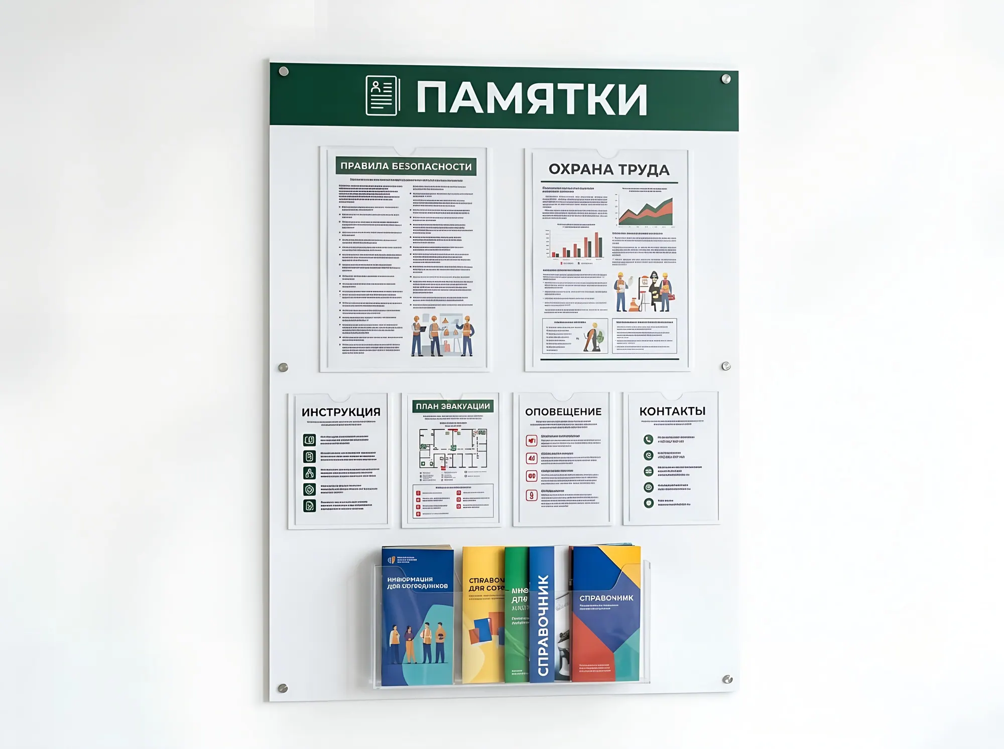 Стенд с карманами А5 и комбинированный, С-002