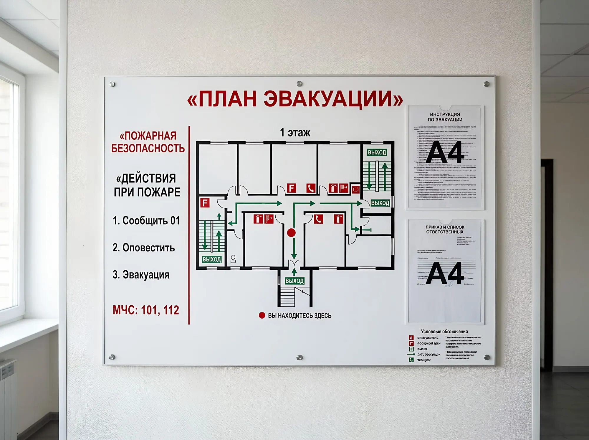 Информационный стенд «План эвакуации», Э-006