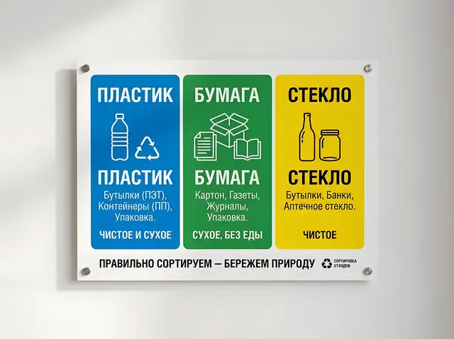 С-034 · Экологический стенд о раздельном сборе отходов