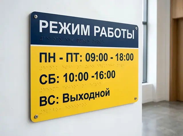 С-020 · Информационный стенд с дублированием шрифтом Брайля