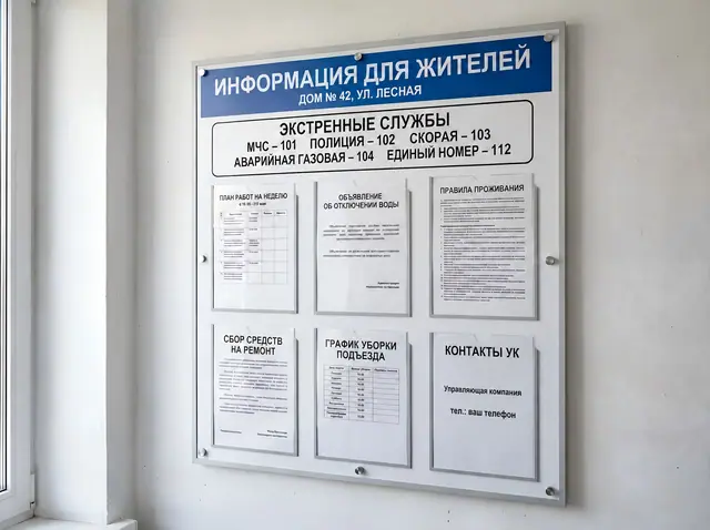 С-016 · Стенд в подъезд МКД и для управляющих компаний