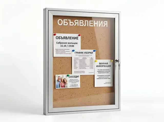 С-049 · Интерьерный стенд-витрина с замком