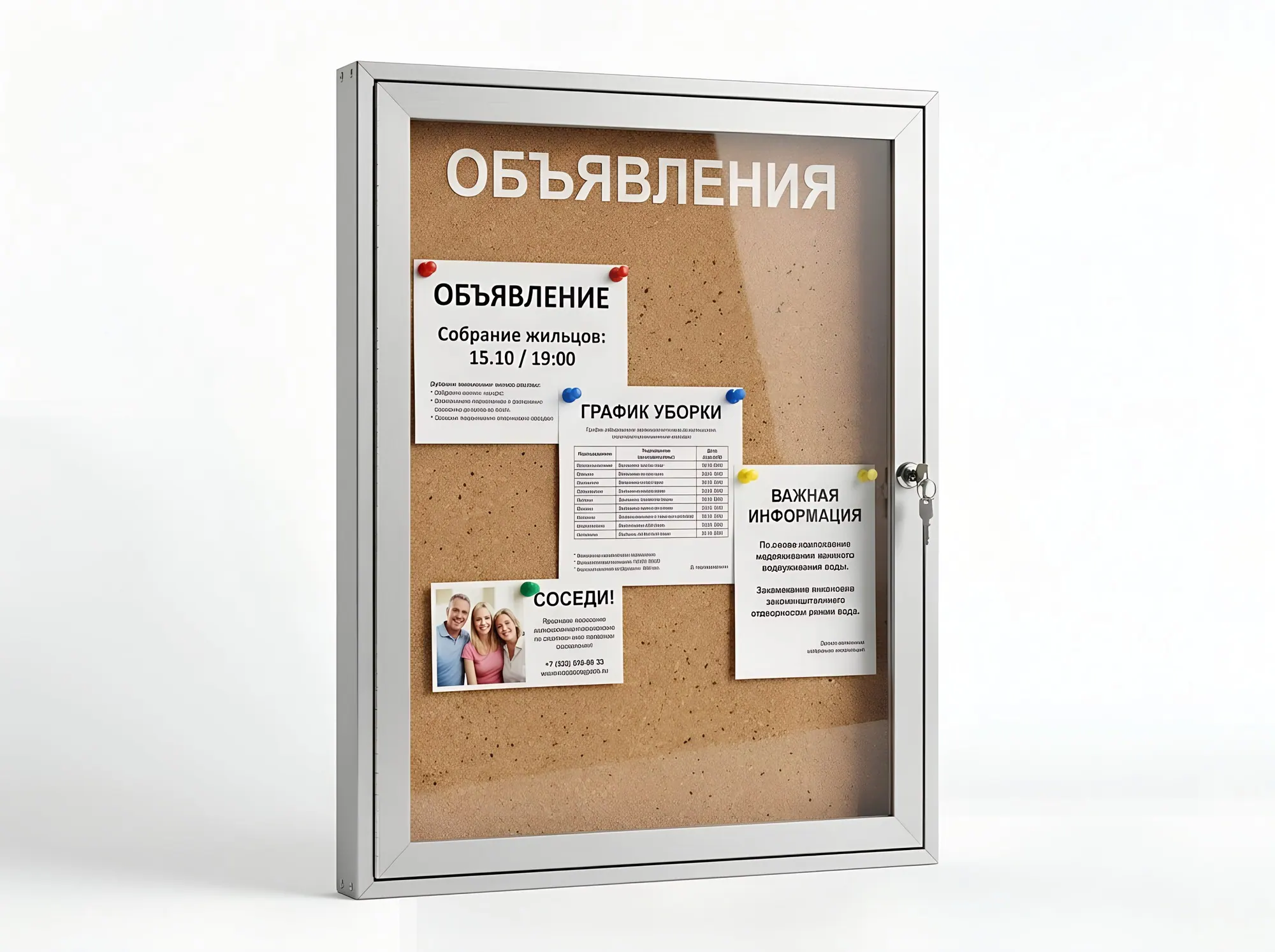 Стенд «Интерьерный стенд-витрина с замком», С-049