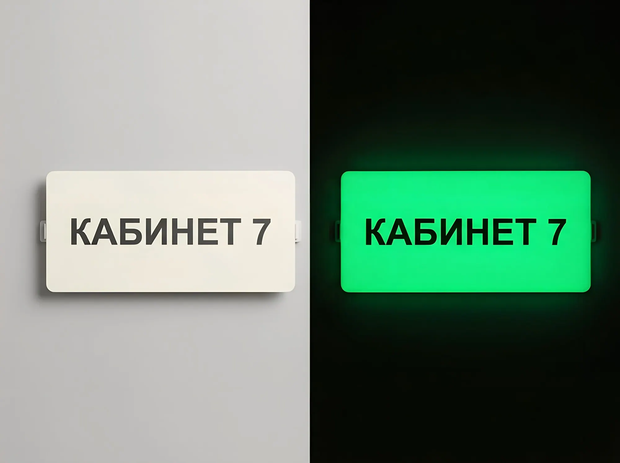 Светящаяся в темноте кабинетная табличка, Т-099