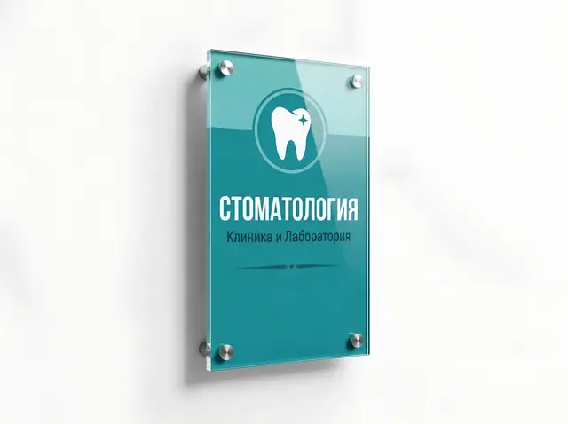 Т-009 · Акриловая табличка с обратной печатью