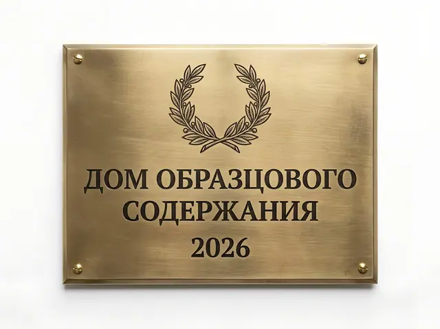 А-017 · Табличка «Дом образцового содержания»
