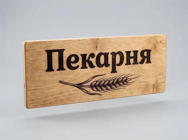 Т-037 · Табличка из фанеры с лазерной гравировкой