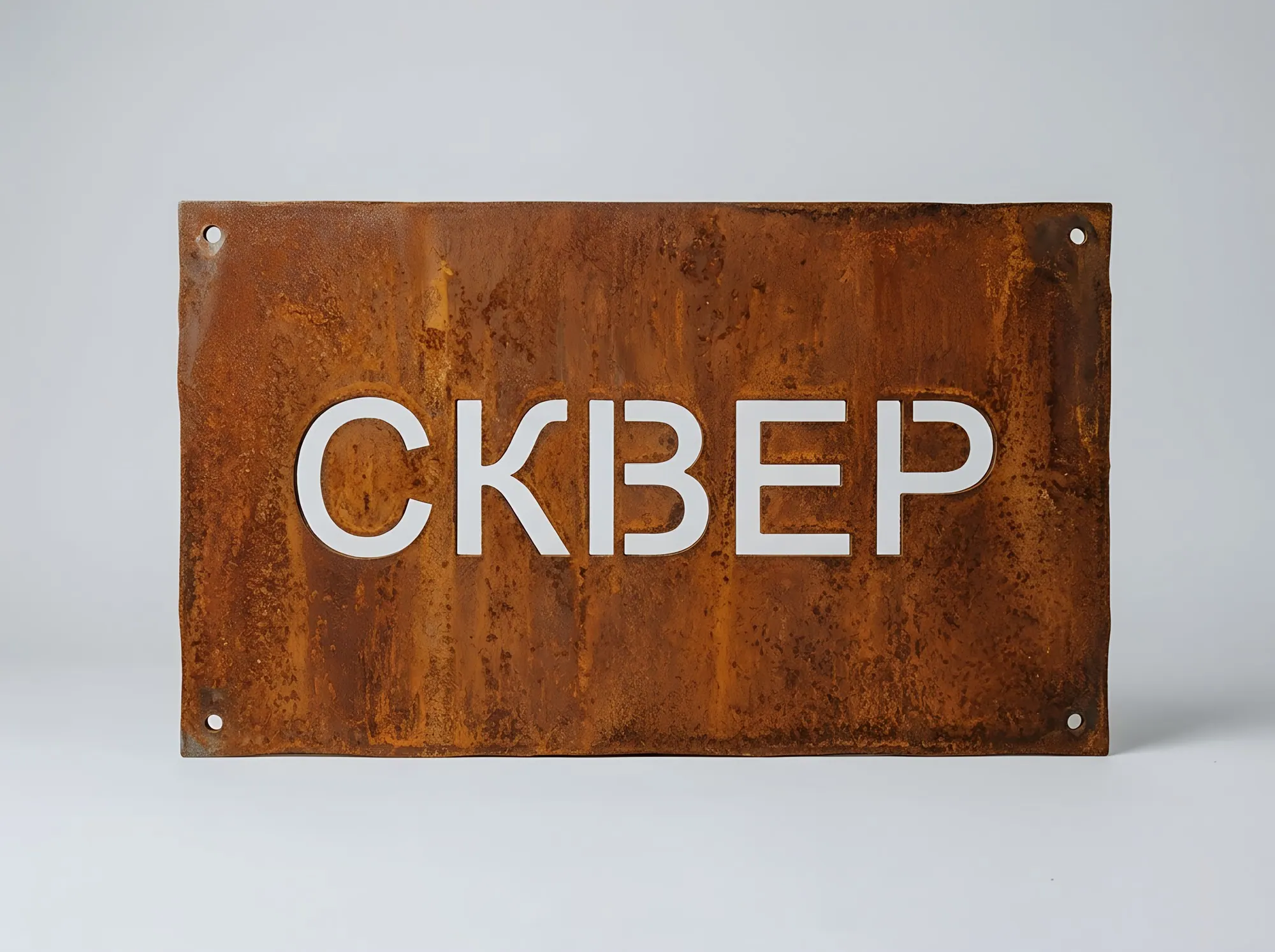 Табличка из кортеновской стали, Т-071