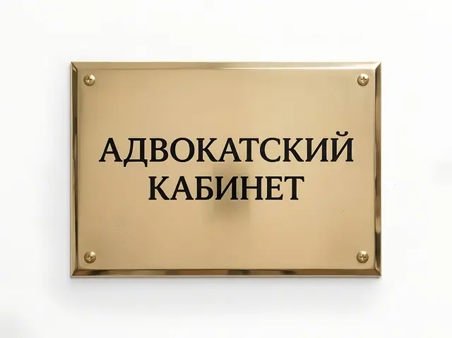 Т-012 · Латунная табличка «под золото»