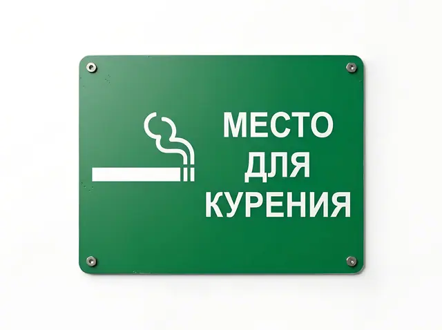 Б-022 · Табличка и указатель «Место для курения»