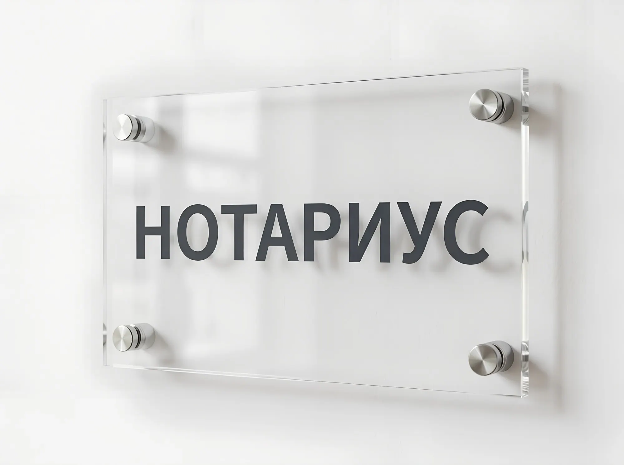 Табличка на дистанционных держателях, Т-005