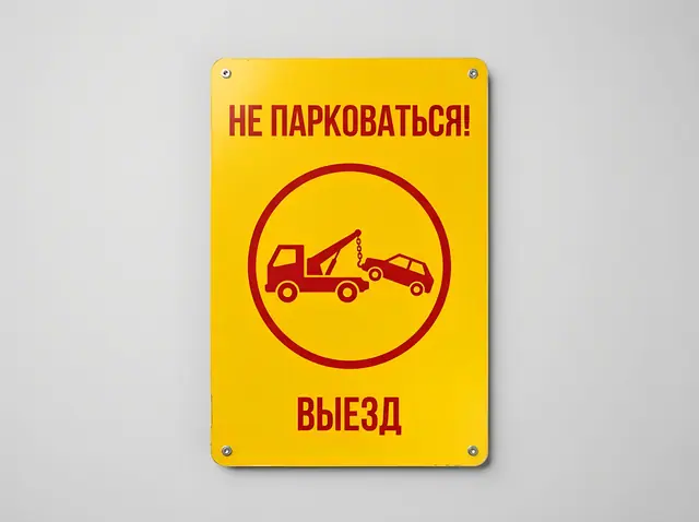 Т-056 · Табличка «Не парковаться — выезд»