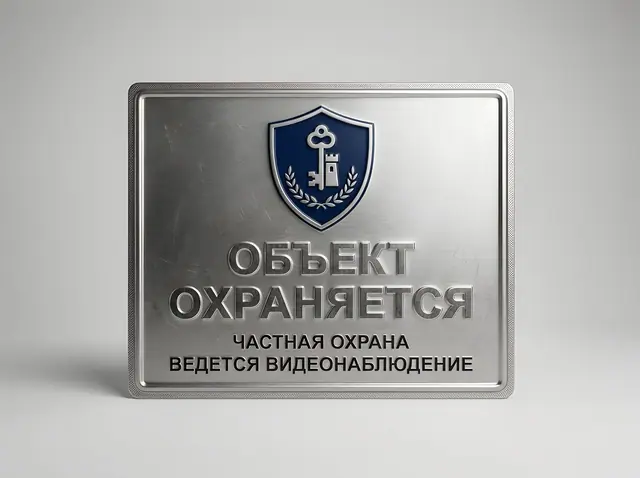 Т-051 · Табличка «Объект охраняется»