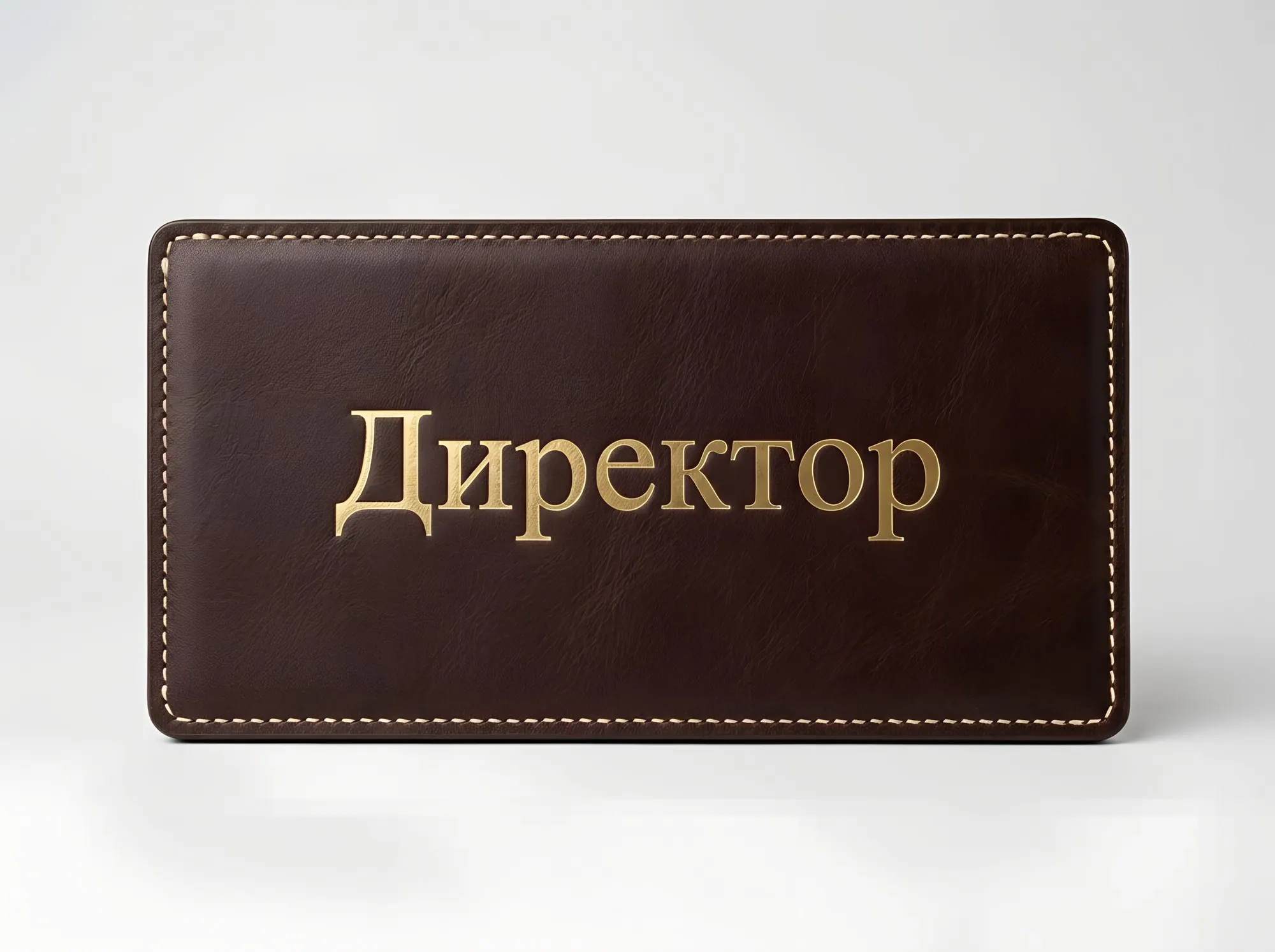 Табличка в кожаной отделке, Т-068