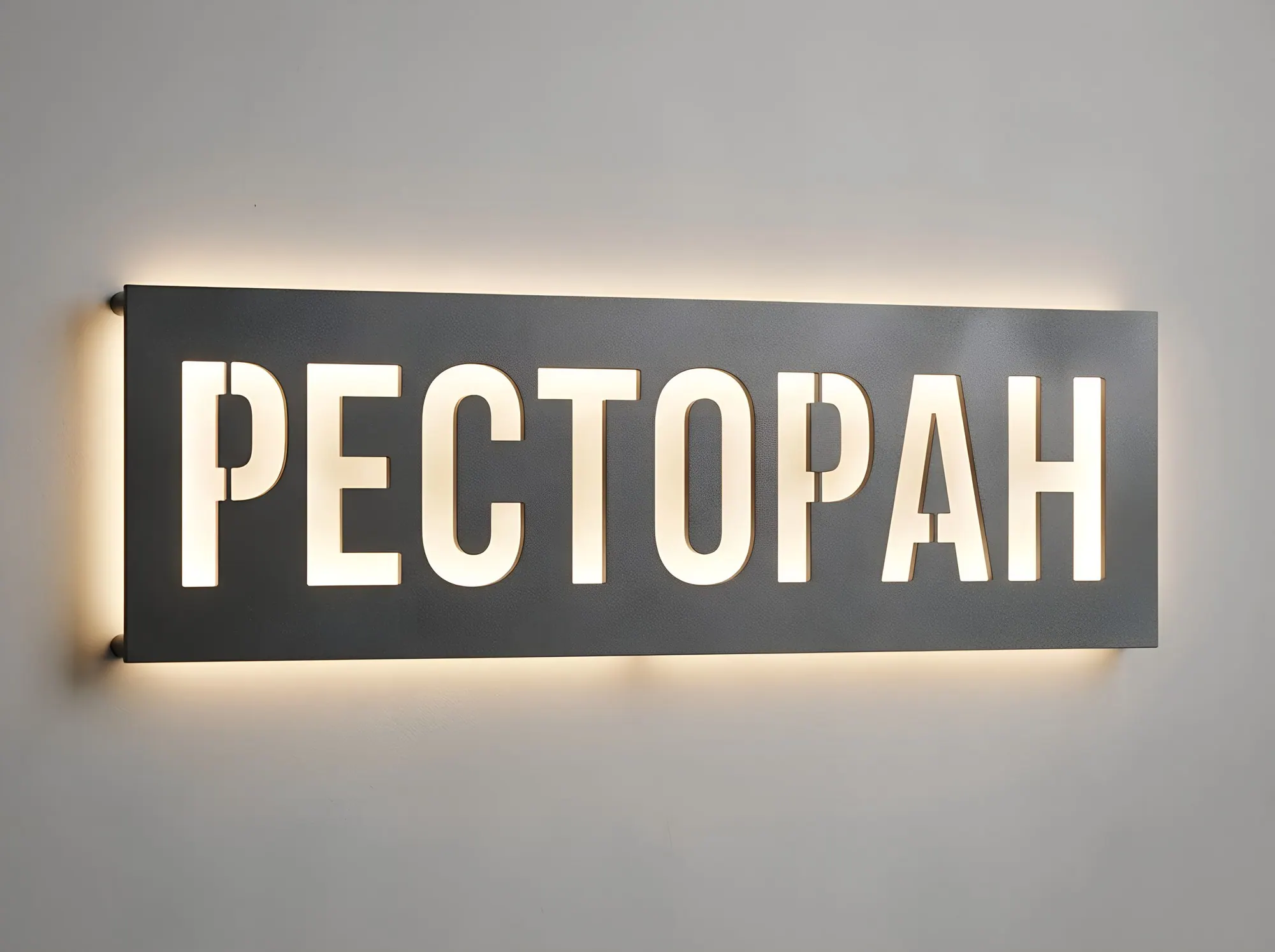 Табличка со сквозной резкой и контражурной подсветкой, Т-075