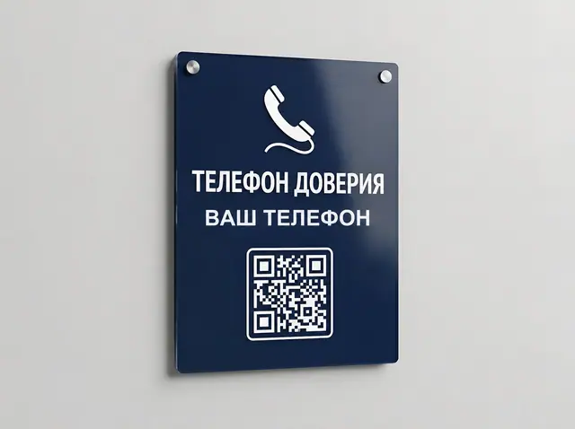 Т-107 · Табличка «Телефон доверия» и «Противодействие коррупции»