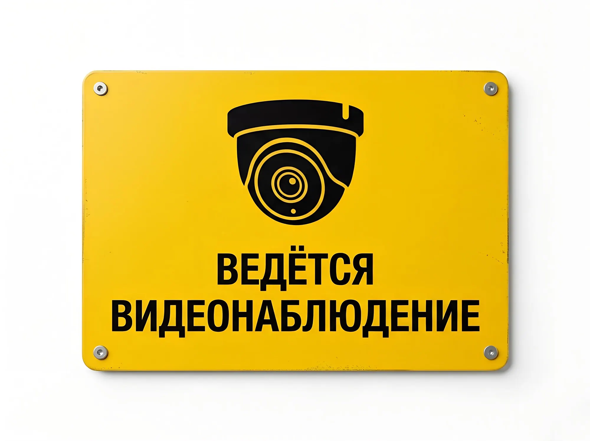 Табличка «Ведётся видеонаблюдение» для дворов и территорий, Б-026