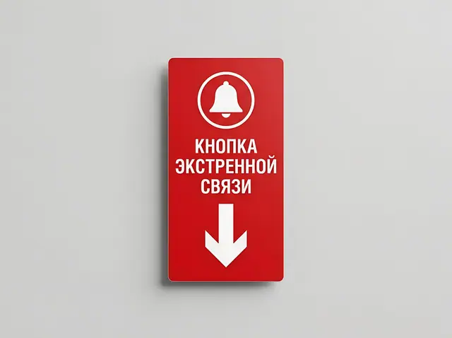 Т-110 · Табличка «Тревожная кнопка» и «Кнопка экстренной связи»