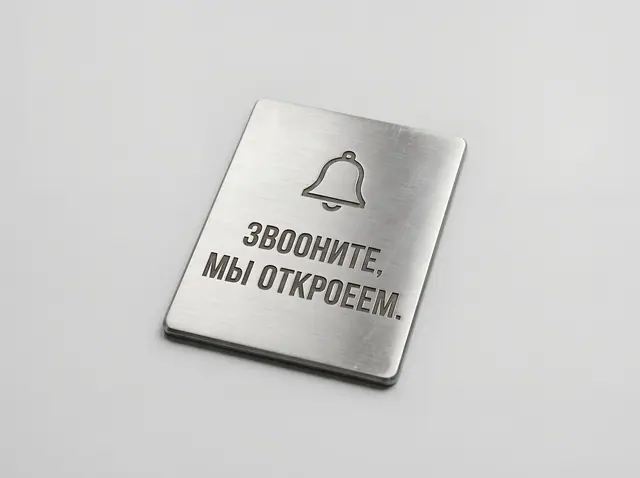 Т-115 · Табличка у звонка и домофона