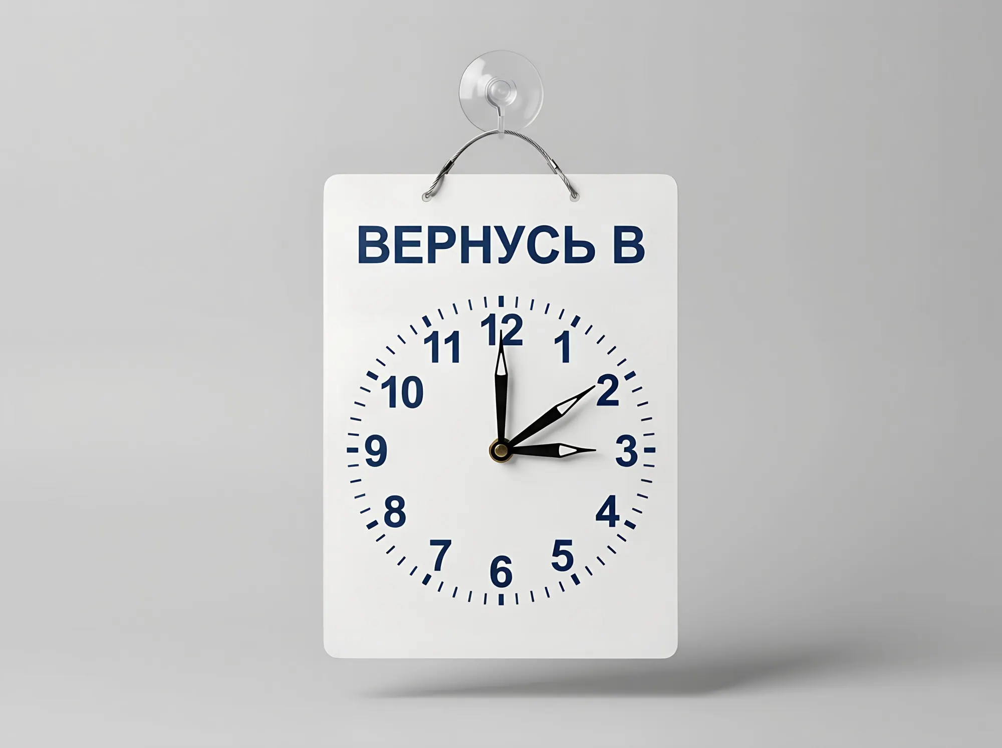 Табличка «Вернусь через…» со стрелками часов, Т-063