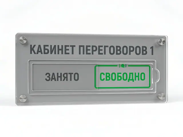 Т-004 · Табличка-слайдер «Свободно / Занято»