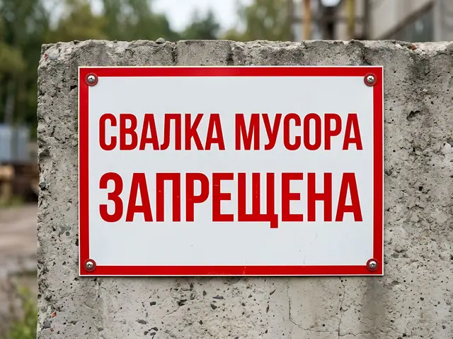 Б-014 · Табличка «Складирование отходов запрещено»