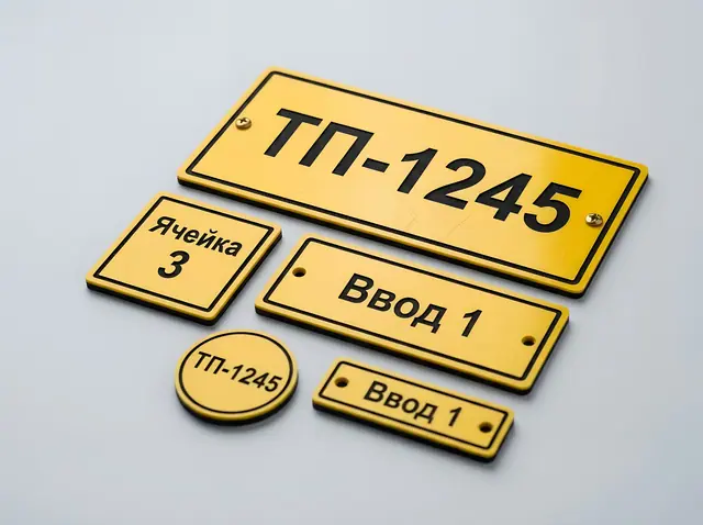 Т-091 · Таблички диспетчерских наименований ТП, РП и ячеек