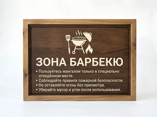 Б-020 · Таблички для зон барбекю и мест отдыха