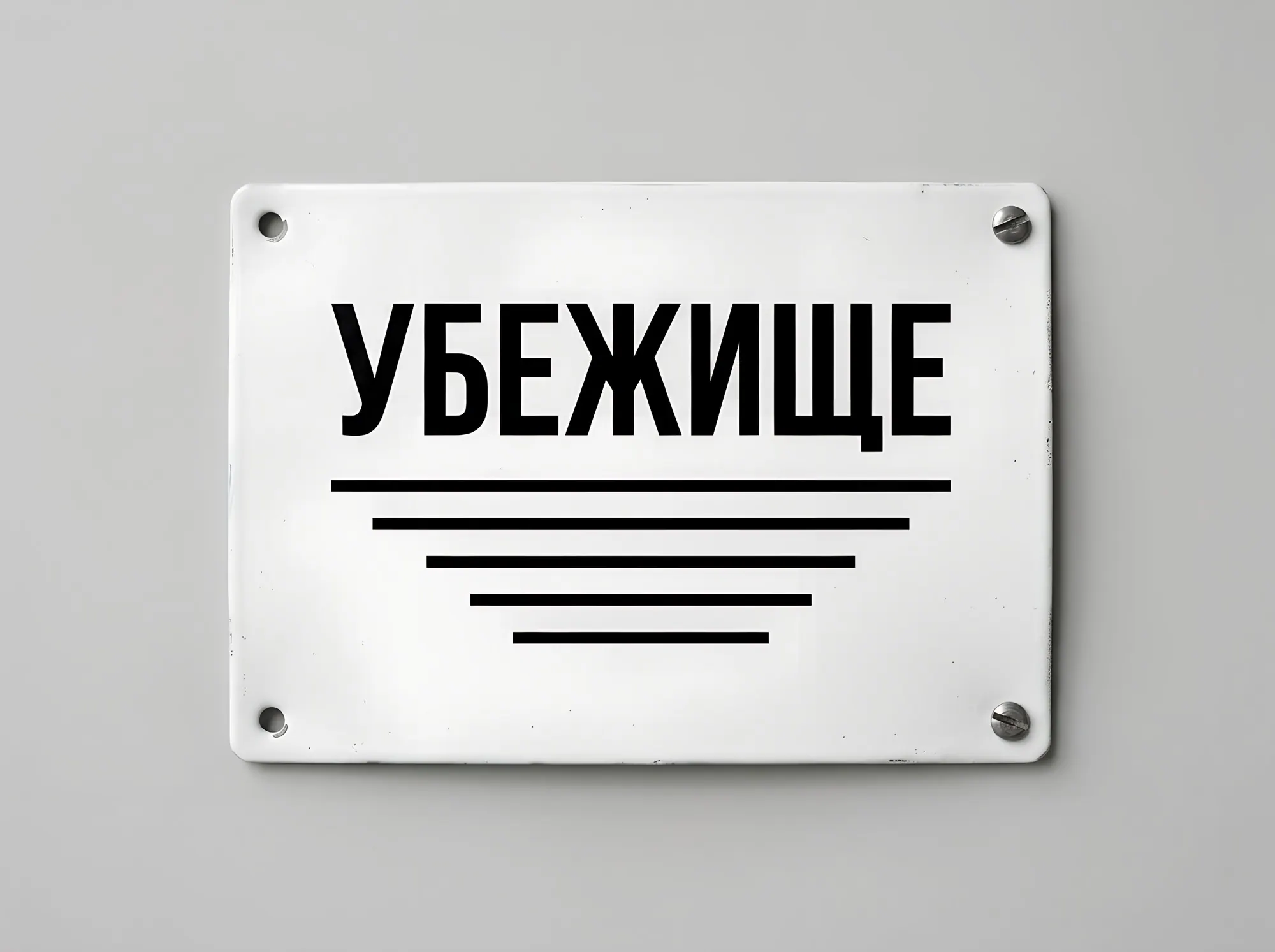 Таблички на здание: «Убежище», «Капитальный ремонт», о принадлежности здания, Т-022