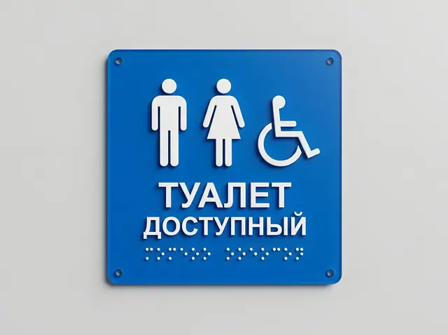 К-017 · Тактильная табличка для санузла
