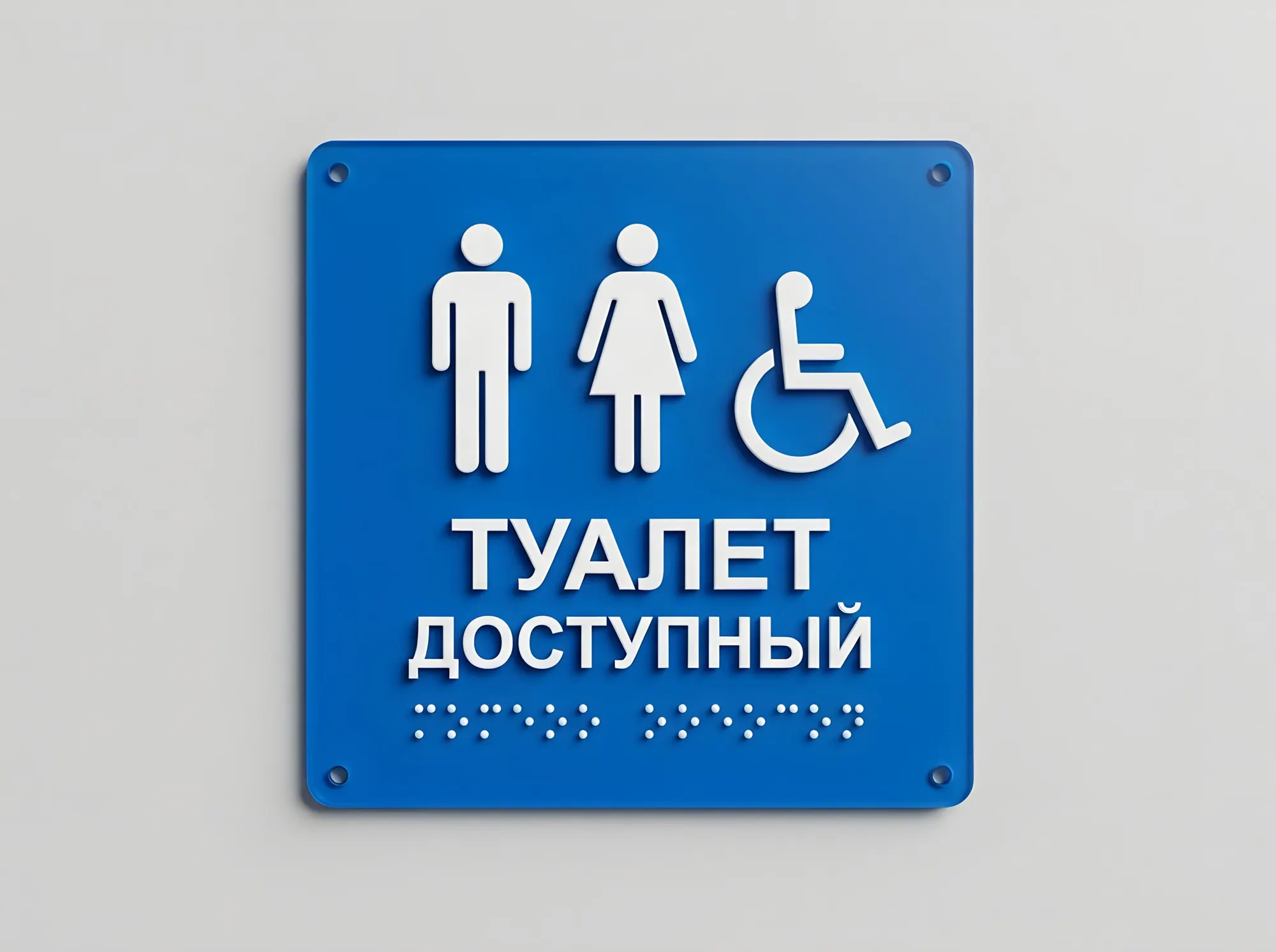 Тактильная табличка для санузла, К-017