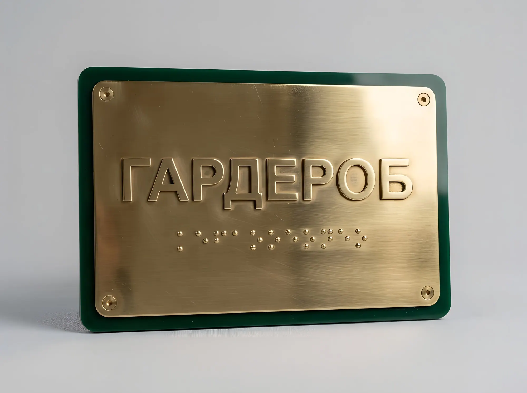 Тактильная табличка из латуни, К-021