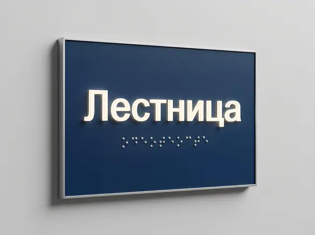К-038 · Тактильная табличка с подсветкой для слабовидящих