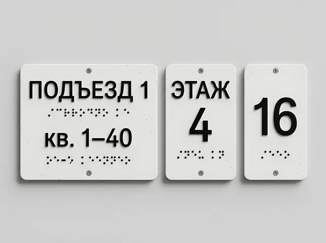 К-047 · Тактильные таблички для многоквартирного дома