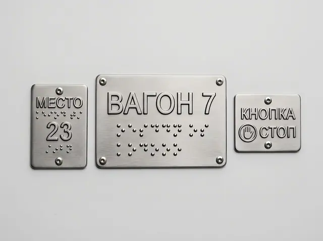 К-040 · Тактильные таблички для транспорта