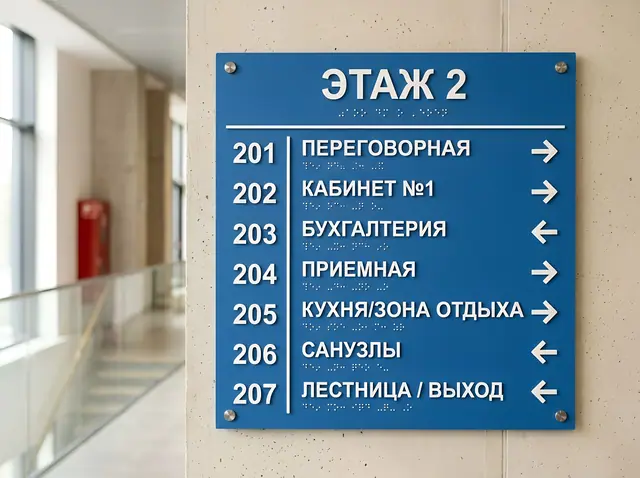 К-035 · Тактильный указатель служб этажа