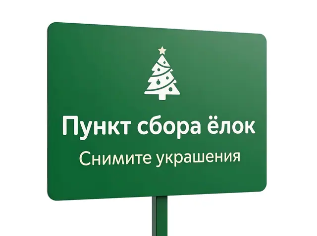 Б-024 · Указатели пунктов сбора новогодних ёлок