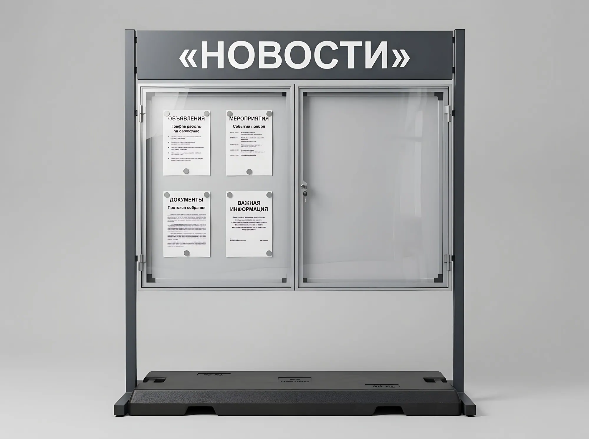 Стенд «Уличный магнитный стенд на пригрузах», С-172