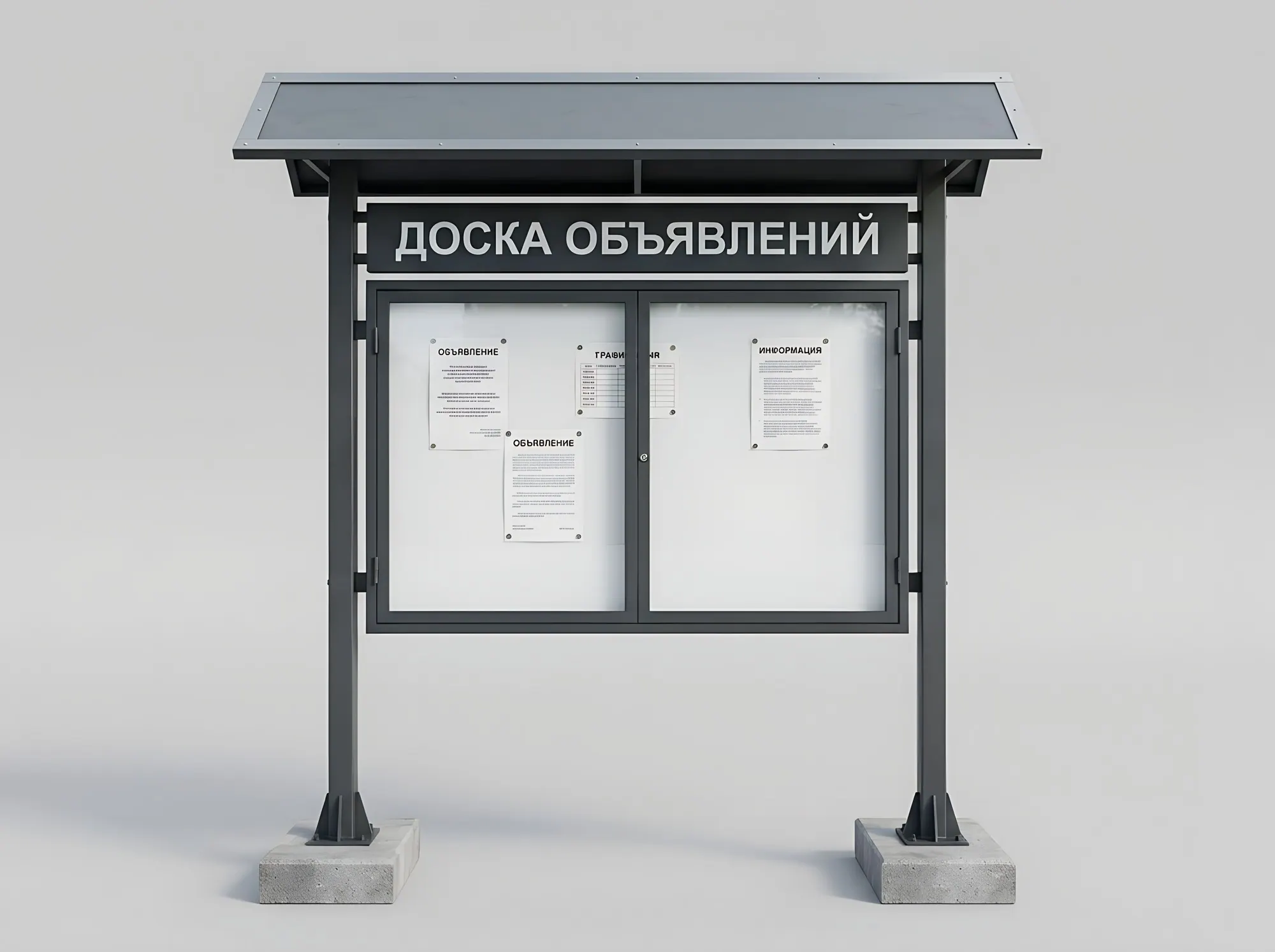 Стенд «Уличный стенд с козырьком на пригрузах», С-167