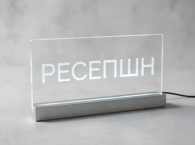 В-036 · Вывеска из акрила с торцевой подсветкой