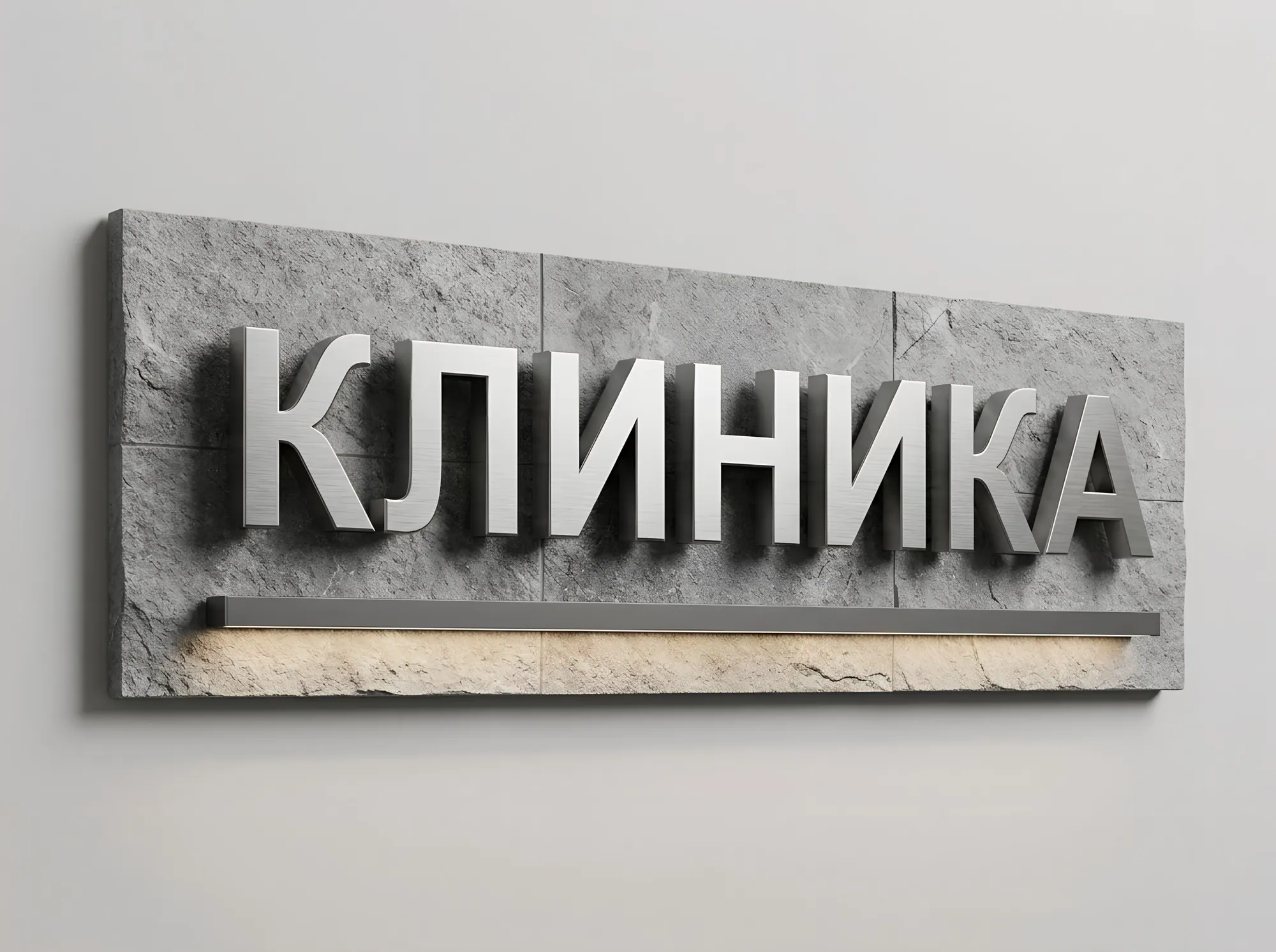 Вывеска со скрытой линейной подсветкой фасада, В-023