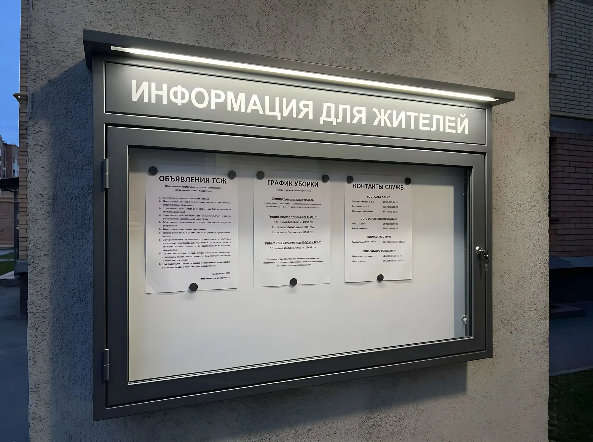 Витрина ЖКХ с подсветкой, С-181