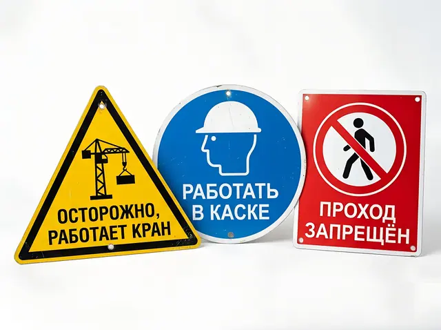 Э-020 · Знаки безопасности и щиты для строительной площадки